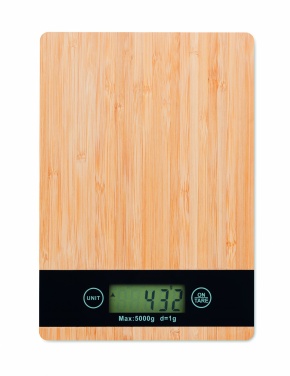 Logotrade corporate gift image of: Bamboo digital kitchen scales