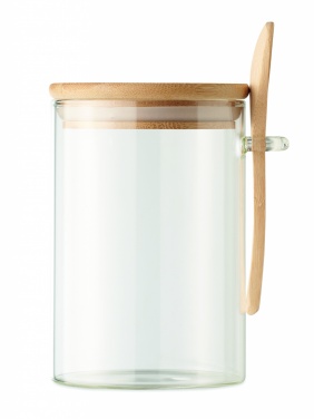 Logotrade promotional merchandise photo of: Glass jar with spoon 600 ml