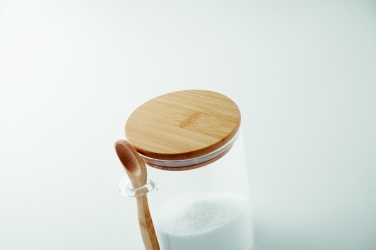 Logotrade corporate gift picture of: Glass jar with spoon 600 ml