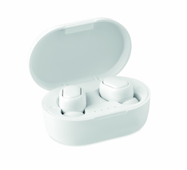 Logo trade corporate gifts image of: Recycled ABS TWS earbuds
