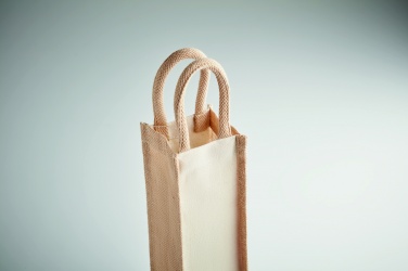 Logotrade corporate gift picture of: Jute wine bag for one bottle