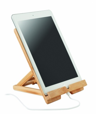 Logo trade promotional merchandise picture of: Bamboo tablet stand TUANUI