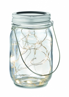 Logo trade promotional gift photo of: Solar mason jar outdoor lamp