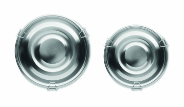 Logo trade promotional merchandise image of: Set of 2 stainless steel boxes