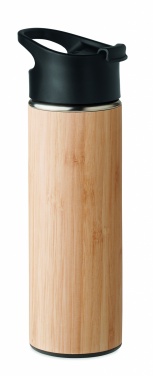 Logotrade promotional item picture of: Double wall bamboo flask 450ml