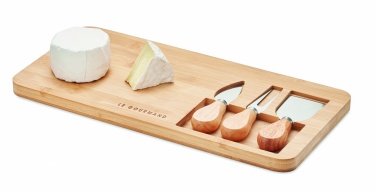 Logotrade promotional item image of: Bamboo Cheese board set Leipzig