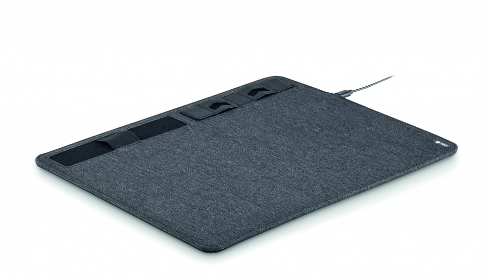 Logotrade advertising product image of: RPET mouse mat charger 15W