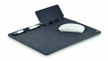 Logotrade corporate gift picture of: RPET mouse mat charger 15W