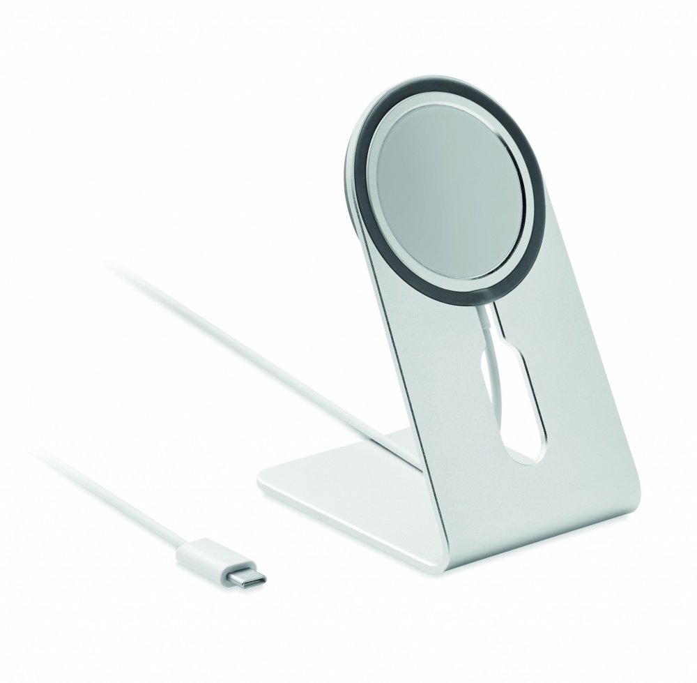 Logo trade promotional gifts picture of: Portable magnetic charger 15W