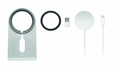Logo trade promotional merchandise picture of: Portable magnetic charger 15W