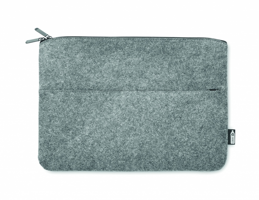 Logotrade promotional gift image of: RPET felt zipped laptop bag