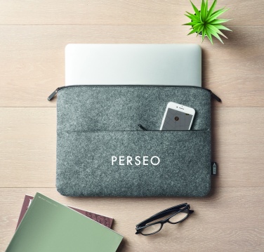 Logotrade promotional merchandise photo of: RPET felt zipped laptop bag