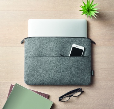 Logotrade promotional items photo of: RPET felt zipped laptop bag