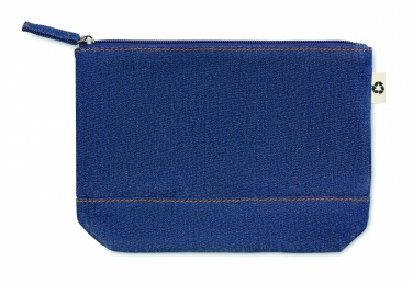 Logo trade business gifts image of: Recycled denim cosmetic pouch