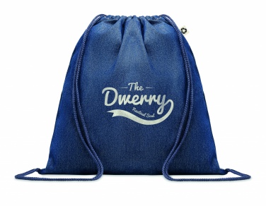 Logotrade corporate gift image of: Recycled denim drawstring bag