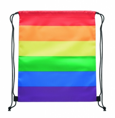 Logotrade promotional items photo of: Rainbow RPET drawstring bag