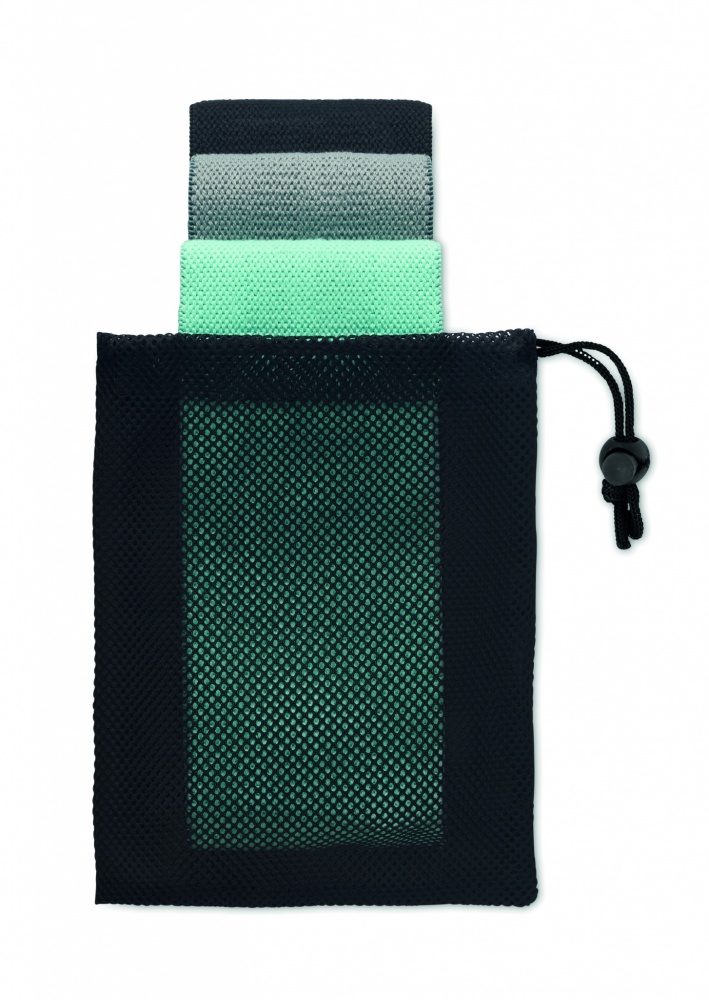 Logo trade corporate gift photo of: Set of 3 fitness bands in pouch