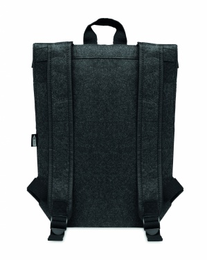 Logo trade business gifts image of: RPET felt backpack