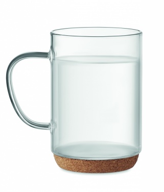 Logotrade promotional gifts photo of: Glass mug 400ml with cork base