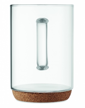Logo trade promotional merchandise picture of: Glass mug 400ml with cork base