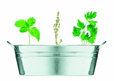 Logo trade promotional items picture of: Zinc tub with 3 herbs seeds