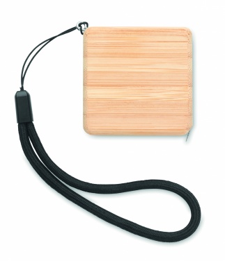 Logotrade promotional merchandise picture of: Measuring tape in bamboo 1m
