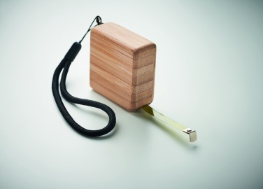 Logotrade corporate gift picture of: Measuring tape in bamboo 1m