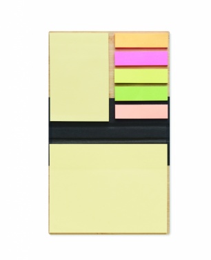 Logo trade advertising product photo of: Bamboo sticky note memo pad
