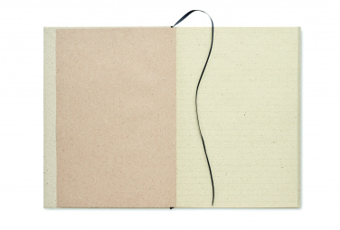 Logo trade promotional giveaways image of: A5 grass notebook 80 lined
