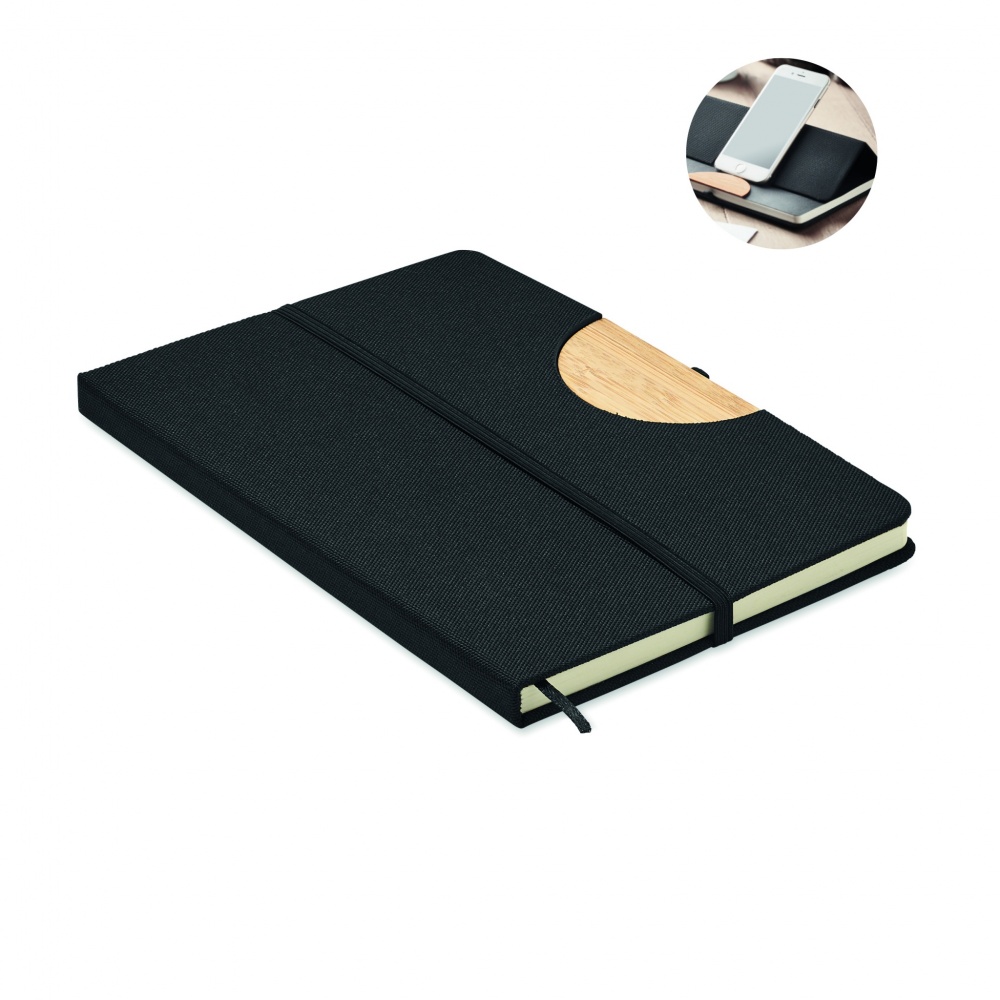 Logo trade promotional giveaways image of: A5 RPET notebook 80 lined