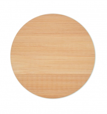 Logo trade business gifts image of: Bamboo round coaster
