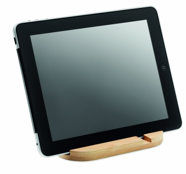 Logo trade promotional gift photo of: Bamboo tablet/smartphone stand