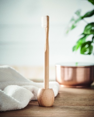 Logotrade promotional gift image of: Bamboo tooth brush with stand
