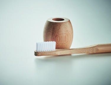 Logo trade promotional product photo of: Bamboo tooth brush with stand