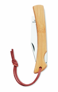 Logotrade promotional giveaway picture of: Foldable knife in bamboo