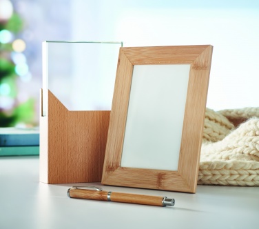 Logo trade promotional giveaway photo of: Bamboo photo frame