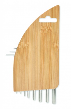 Logo trade promotional item photo of: Hex key set in bamboo