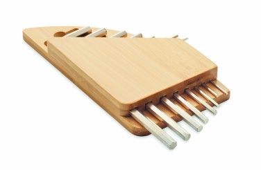 Logo trade promotional product photo of: Hex key set in bamboo