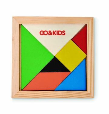 Logo trade corporate gifts image of: Tangram puzzle in wood