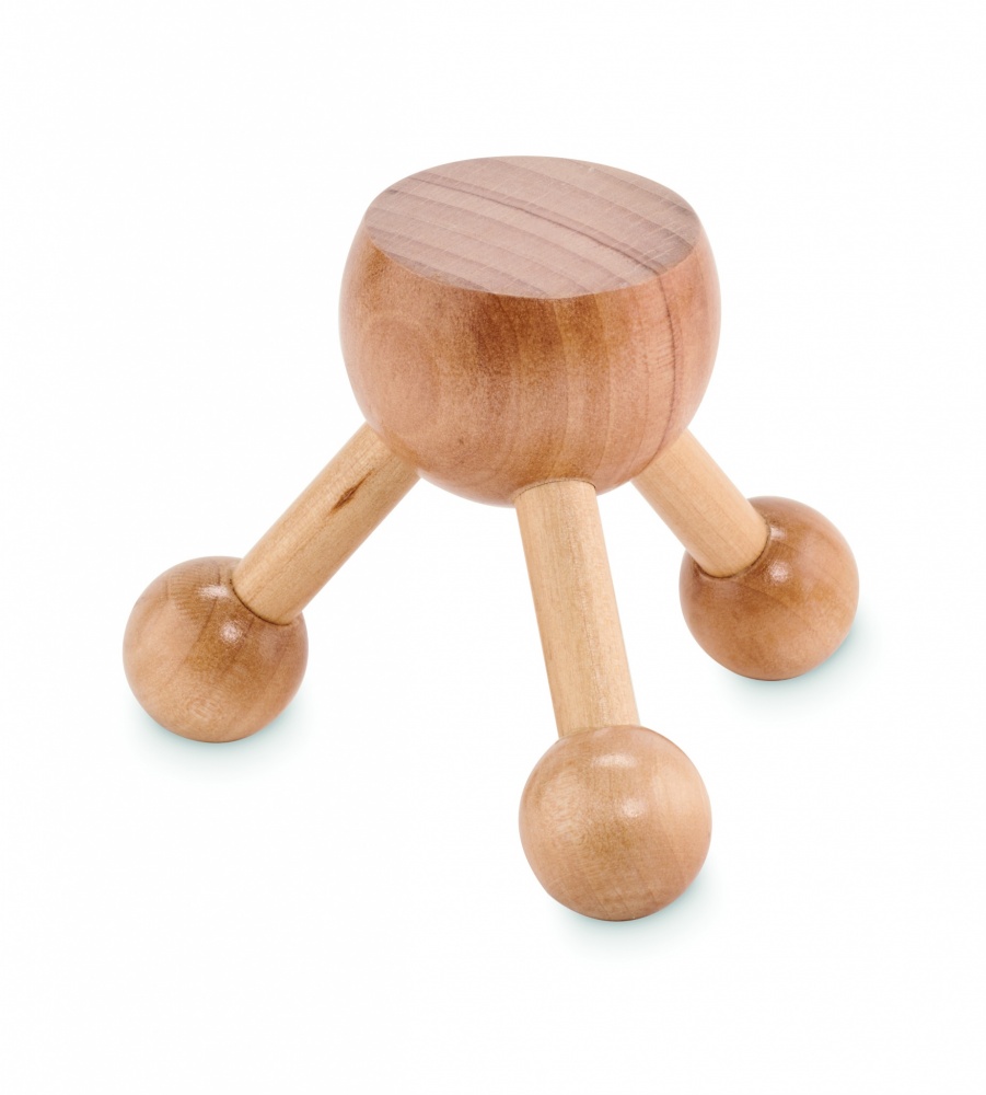 Logo trade promotional gift photo of: Hand held massager in wood