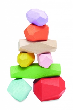 Logotrade promotional merchandise picture of: 8 stacking wood rocks in pouch