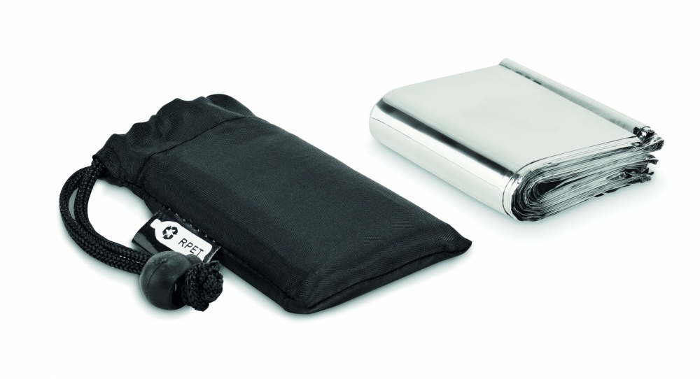 Logo trade promotional items image of: Emergency blanket in a pouch