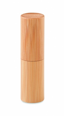 Logo trade promotional giveaways picture of: Lip balm in bamboo tube box