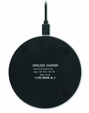 Logo trade promotional items image of: Glass wireless 10W charger