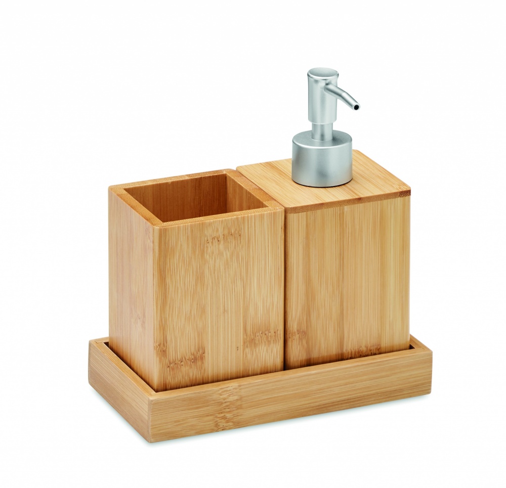 Logotrade advertising product image of: 3 piece bath set in bamboo