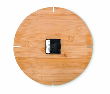 Logo trade promotional merchandise photo of: Round shape bamboo wall clock