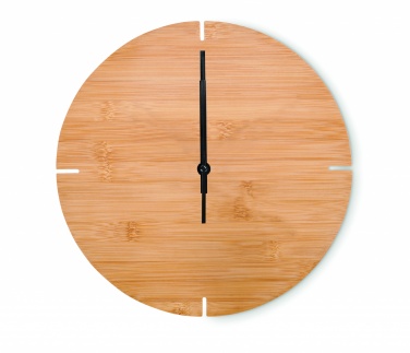 Logotrade promotional giveaway image of: Round shape bamboo wall clock