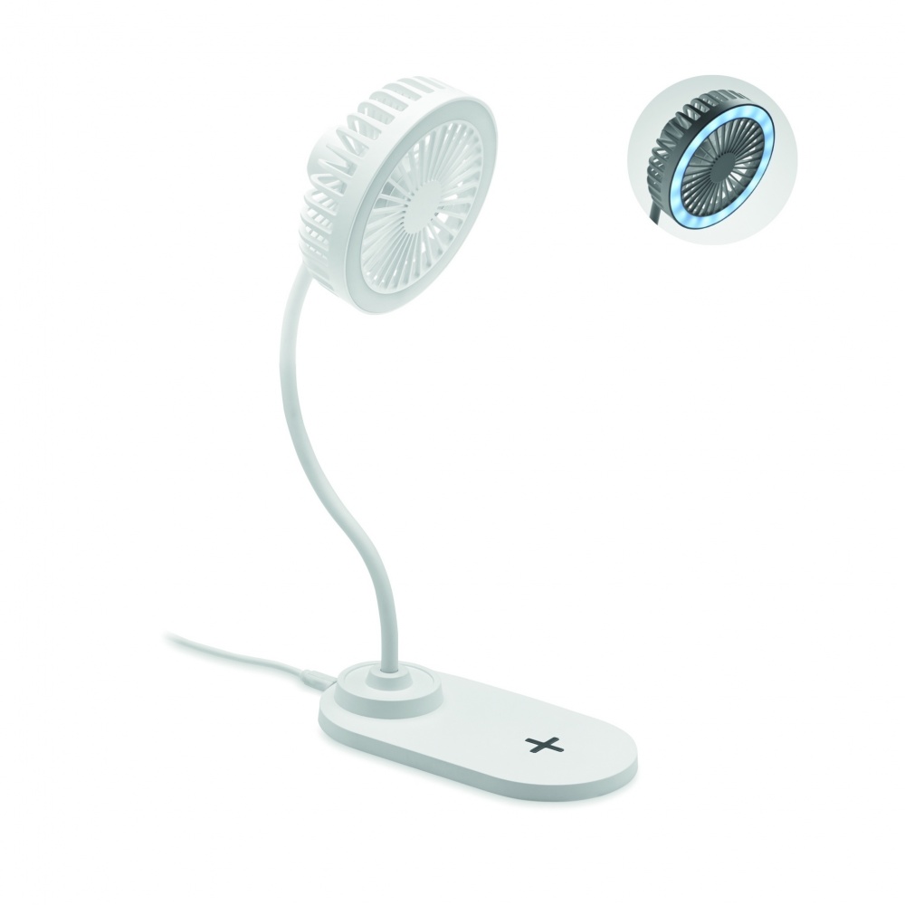 Logotrade promotional products photo of: Desktop charger fan with light