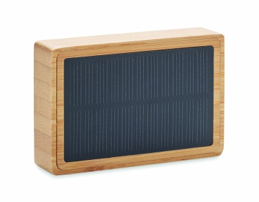 Logotrade promotional giveaways photo of: Solar bamboo wireless speaker