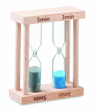 Logotrade promotional merchandise photo of: Set of 2 wooden sand timers